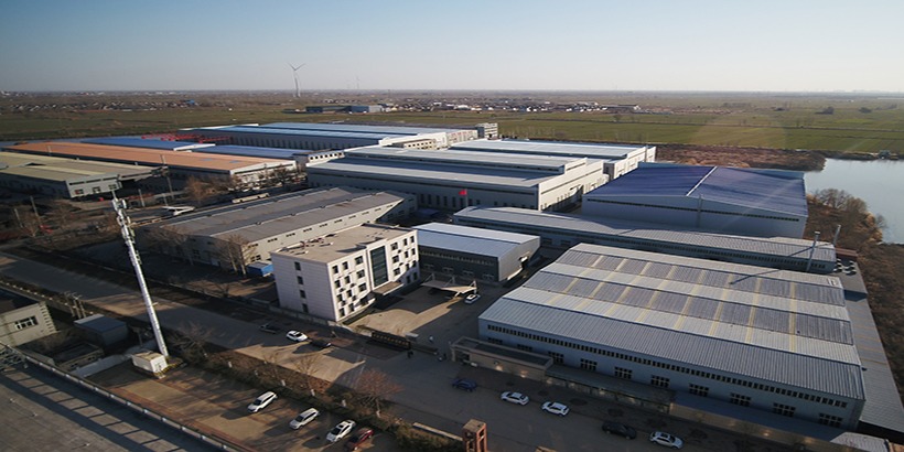 Qingdao Green Power factory complex aerial view