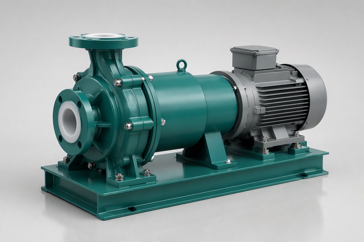 Magnetic-drive chemical pump used for transferring solvent-borne and reactive adhesives