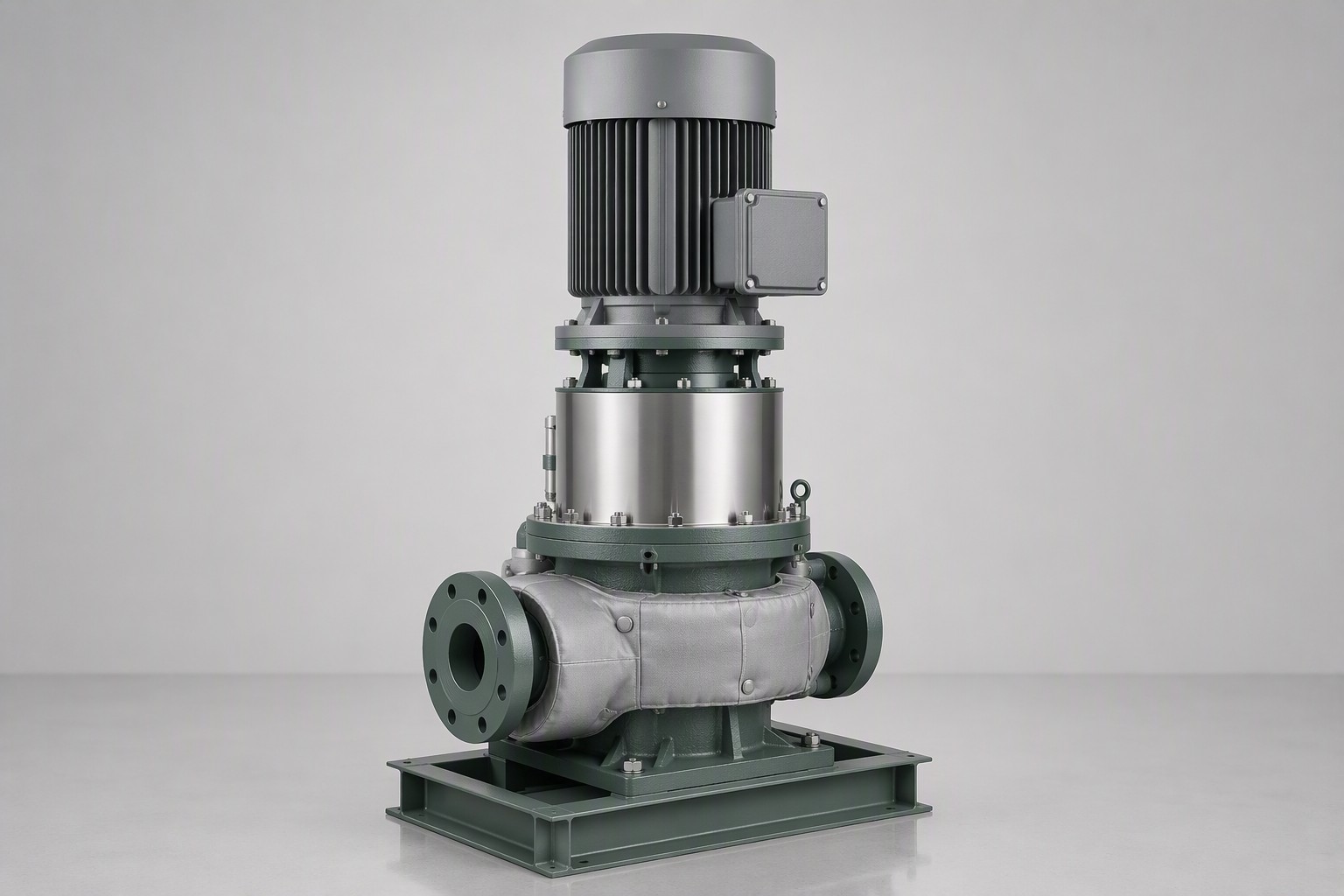 RY series thermal oil circulation pump with air-cooled bearing housing on a steel baseplate